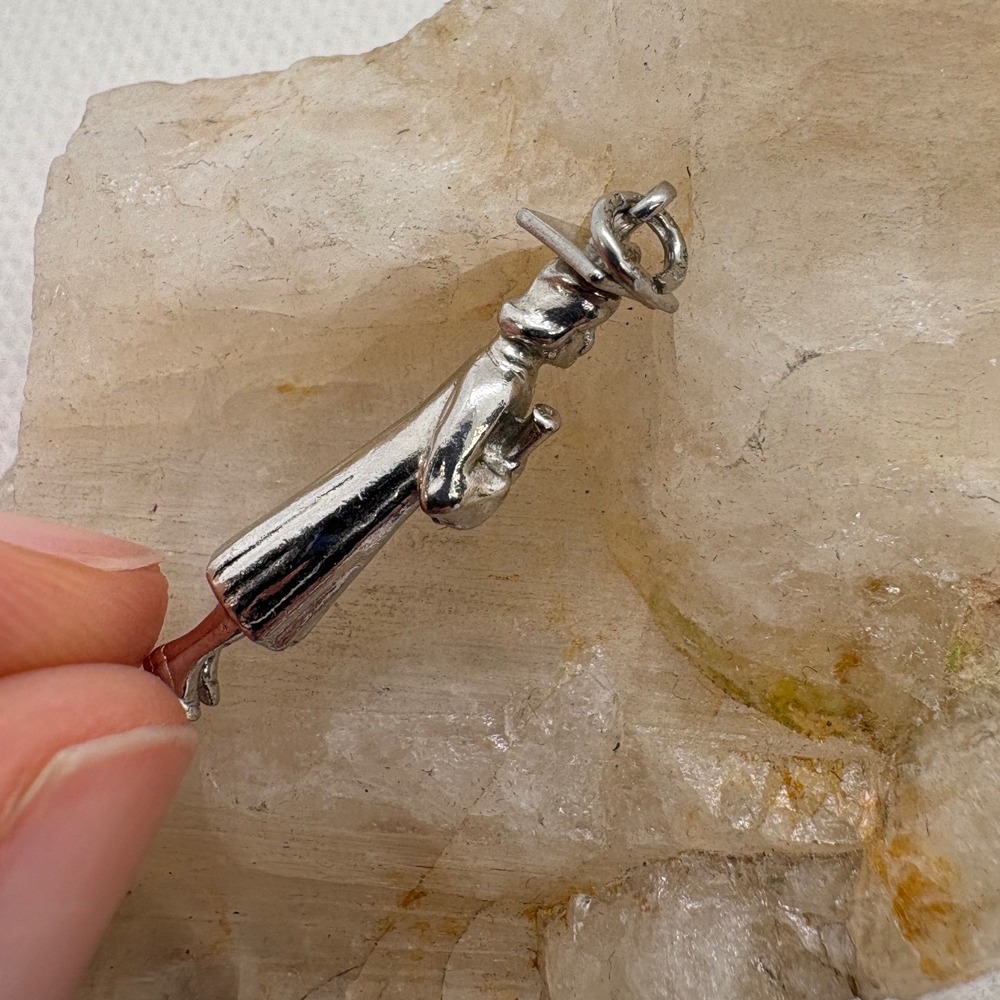 Vintage Sterling Silver Graduate Student Charm Pendant Cap Gown Diploma 4.04g - Picture 3 of 7